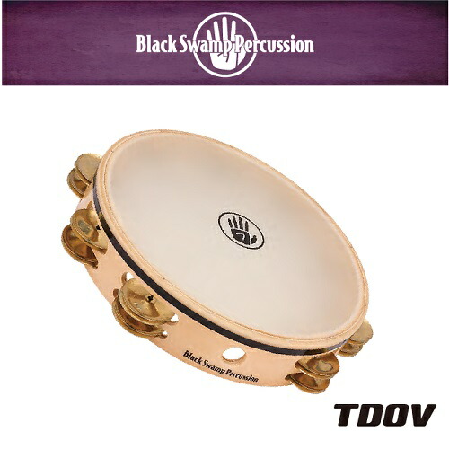 ブラック・スワンプ タンブリン TD3 サウンドアートシリーズ ジャーマンシルバー・ダブルジングル 本革ヘッド仕様 ブラック・スワンプ タンブリン TD3 サウンドアートシリーズ