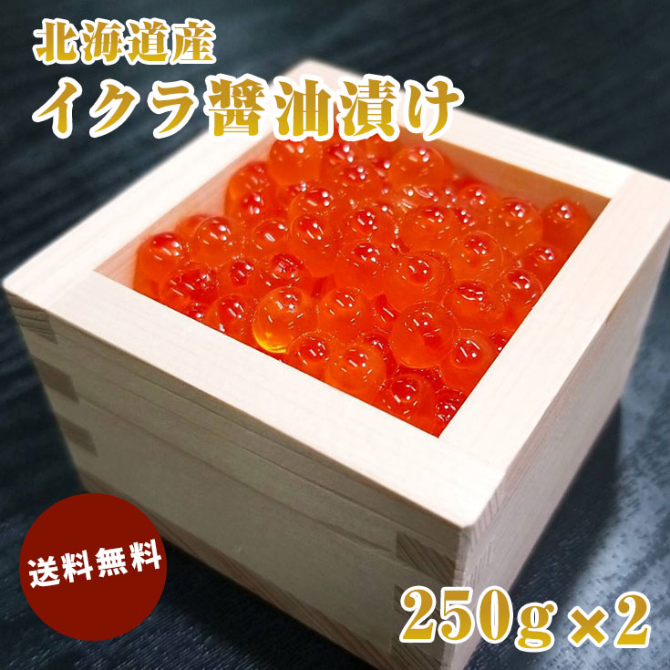 イクラ 醤油漬け 500g(250g×2個) 北海道産 最高級 送料無料 いくら 醤油漬け 北海道 直送 お取り寄せ グルメ ギフト プレゼント お祝い 贈答 誕生日 記念日 贈り物 お中元 お歳暮 サプライズ 父の日 母の日 GW 七五三 子供の日