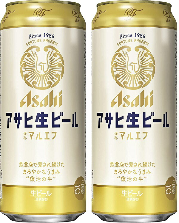 楽天市場】アサヒ 生ビール 通称マルエフ500缶 1ケース 24本