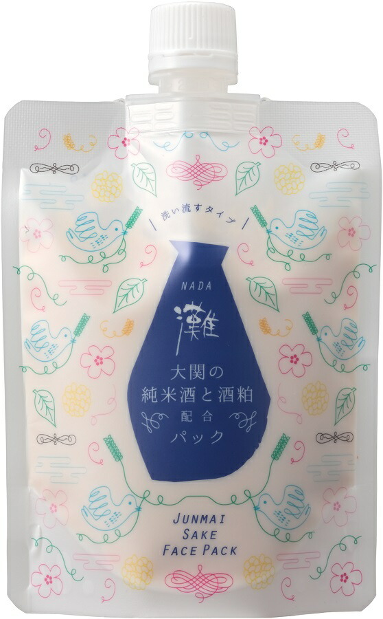 大関 蔵元発 灘 純米酒と酒粕配合パック 170g × 1ケース / 24個 化粧品 美容パック 日本酒配合 洗い流すタイプ nadapack.jpg
