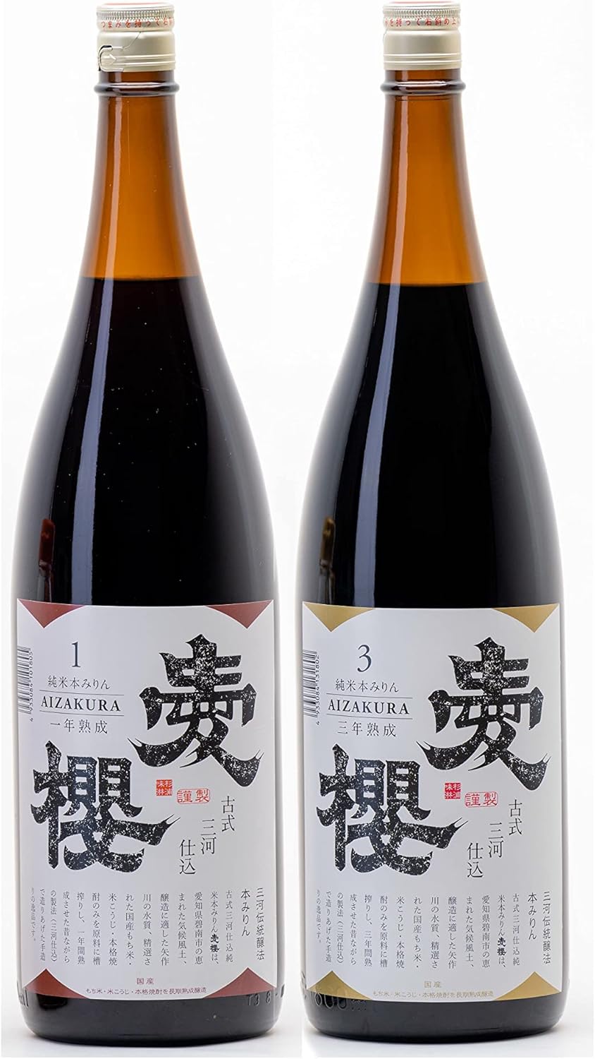 ギフト プレゼント クリスマス 父の日 家飲み みりんギフト 古式三河仕込 愛桜純米本みりんセット 1800ml瓶 ×2本 セット 杉浦味醂 三河みりん ギフトカートン入