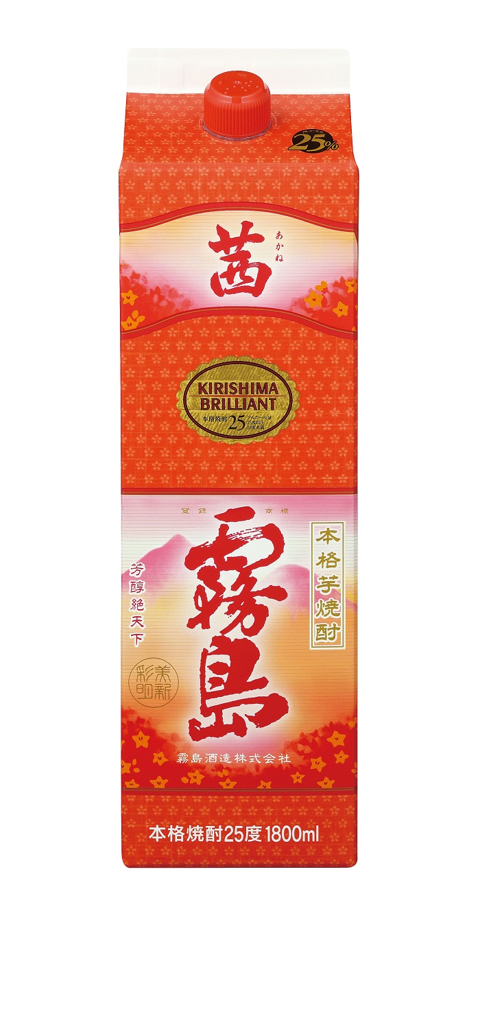 ギフト プレゼント クリスマス 父の日 芋焼酎 茜霧島 パック 1.8L 1本 25度 霧島酒造 宮崎県 芋焼酎 紫芋 宮崎県 霧島酒造  おいしく飲呑会