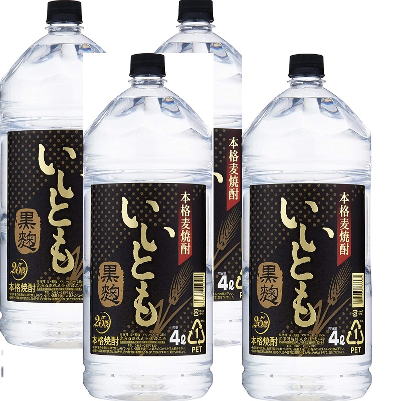 雲海酒造 いいとも黒麹 ペット [ 焼酎 25度 4L&times;4本 ]｜おいしく飲呑会