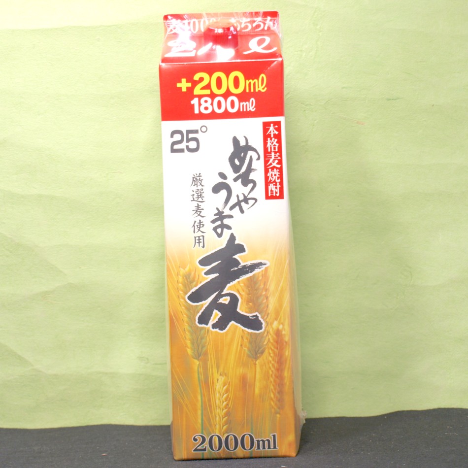 1回のご注文で12本まで ギフト プレゼント 人気商品 麦焼酎 25&deg;めちゃうま麦2Lパック 福岡県 鷹正宗