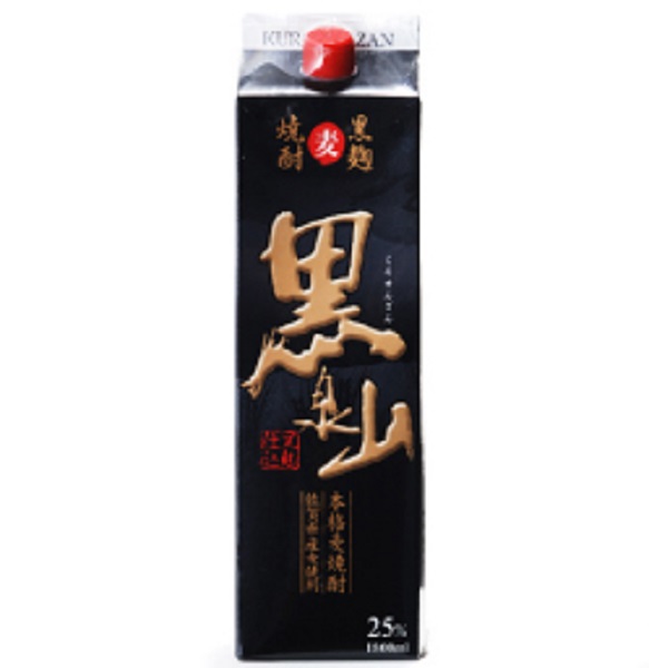 ギフト プレゼント クリスマス 父の日 家飲み 焼酎 麦焼酎 黒泉山パック 25&deg; くろせんざん 1.8L 6本 佐賀県 宗政酒造 送料無料｜おいしく飲呑会