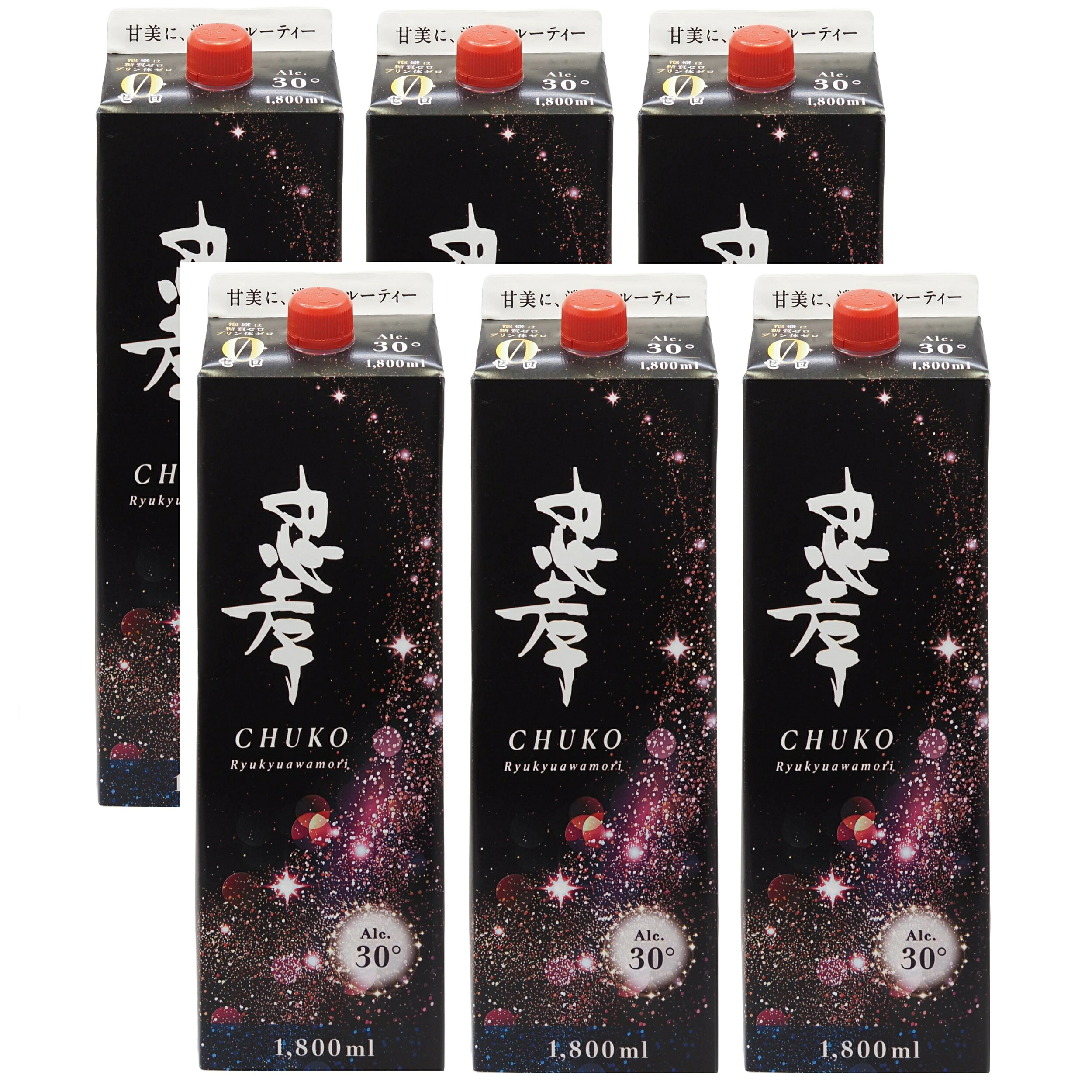 1ケース単位6本入り 泡盛 30度 忠孝 1.8L パック 1800ml 6本 沖縄県 忠孝酒造 一部地域を除き送料無料|おいしく飲呑会