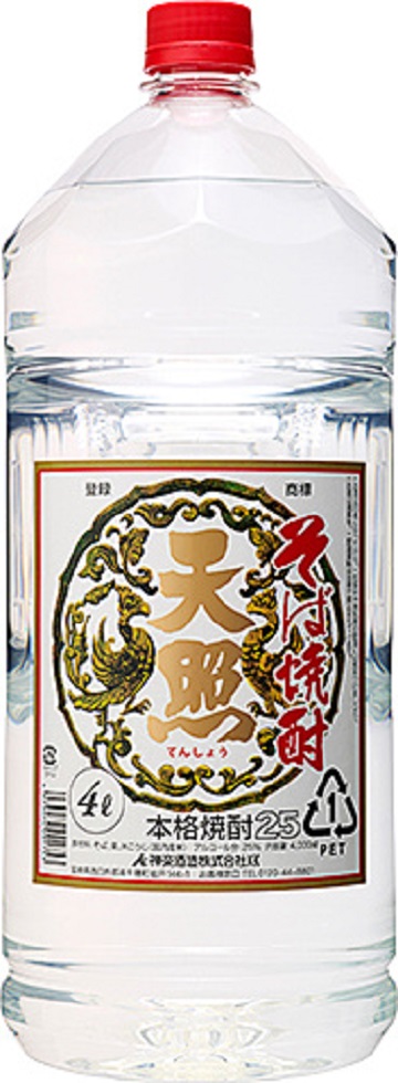 クリスマス 父の日 家飲み ギフト プレゼント クリスマス 父の日 家飲み 焼酎 そば焼酎 25度 天照 てんしょう ペットボトル 4000ml 2本 宮崎県 神楽酒造 送料無料｜おいしく飲呑会