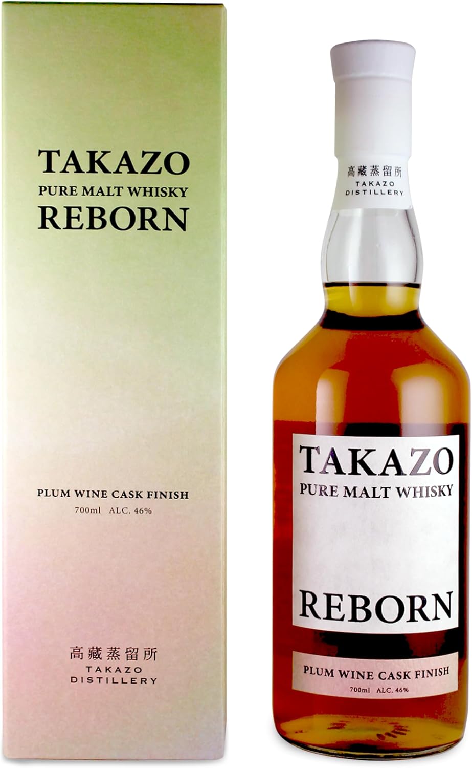 高藏蒸留所 TAKAZO REBORN ピュア モルト ウイスキー プラム ワイン [ ジャパニーズウイスキー 700ml 46℃ ] ギフト 贈答用 箱付き クラフトウイスキー