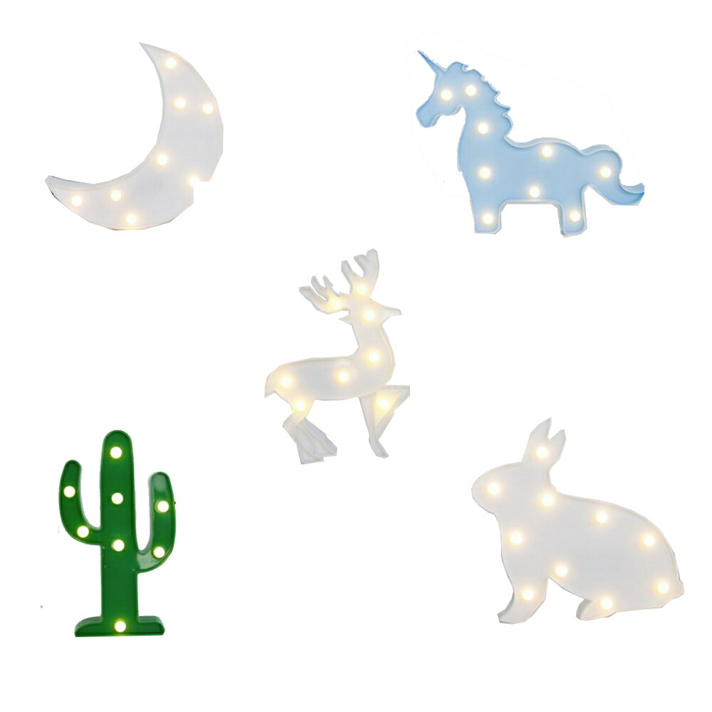 楽天市場 壁掛けオブジェ ユニコーン パステルカラー Ledライト 電池式 ピンク モノッコ