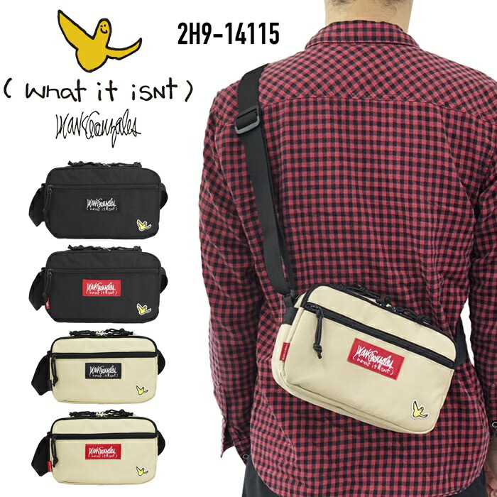（What it isNt）MarkGonzales ワットイットイズント マークゴンザレス ショルダーバッグ 横型 ショルダーバッグ 斜め掛け 肩掛け 普段使い サブバッグ 軽量 ブランド オシャレ カジュアル メンズ レディース 男女兼用 2H9-14115【とくとく2504】【とくとく2508】