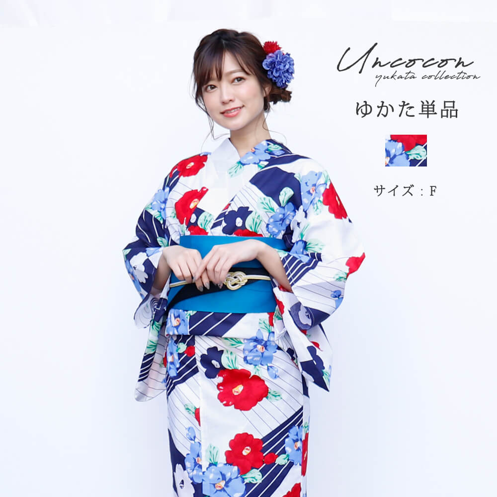 着物・浴衣 ayaka^ - ^ Amazon | [asaka] 綿仕立て上がり浴衣＋半幅帯 2点セット 浴衣