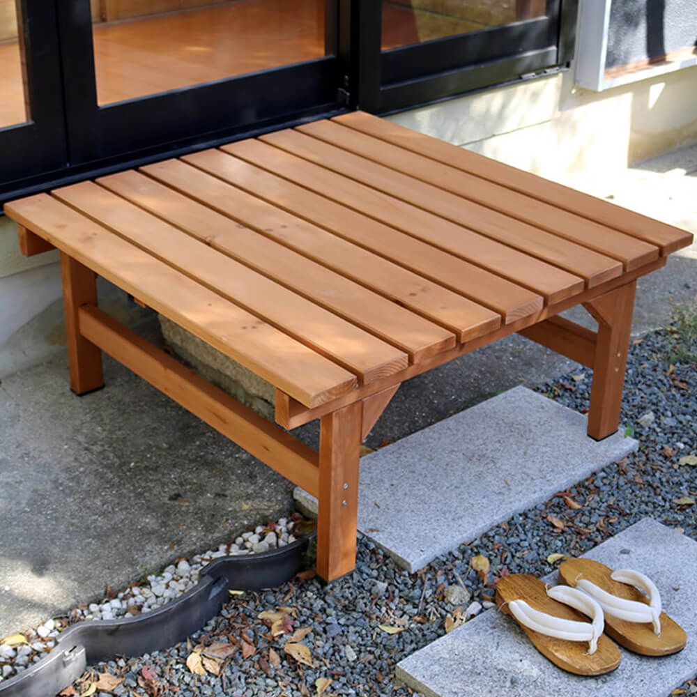 縁台ベンチ 87ｃｍ 88ｃｍ 単品 ウッドデッキ 簡単組立 縁側 ＤＩＹ 木製 天然木 庭 ベランダ マンション おしゃれ ガーデン 屋外 家具 ライトブラウン ダークブラウン アウトドアリビング ベンチ 木製縁台 ナチュラ