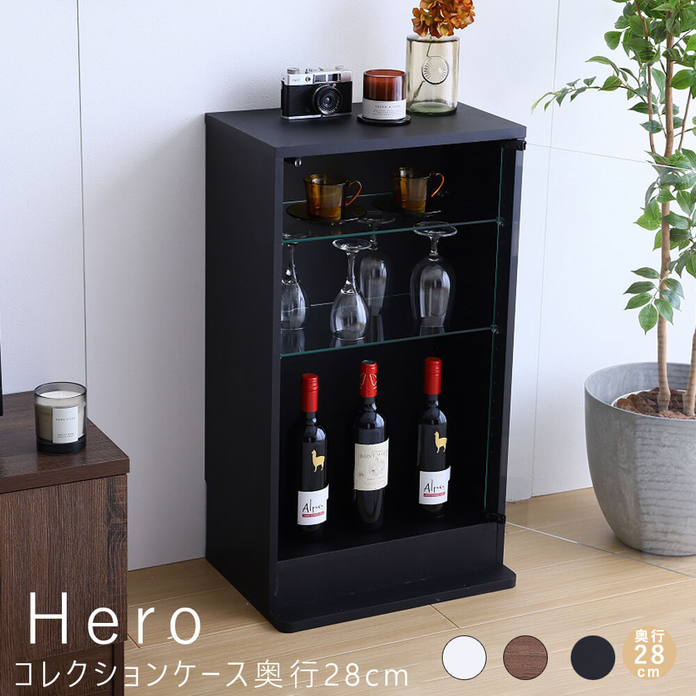 【 お買い物マラソン★ポイント5倍】 コレクションケース 奥行28cm コレクションケース コレクションボード コレクションラック コレクション 棚 ガラス フィギュア ケース ロータイプ ディスプレイラック フィギュアケース 韓国 韓国インテリア|nonoc