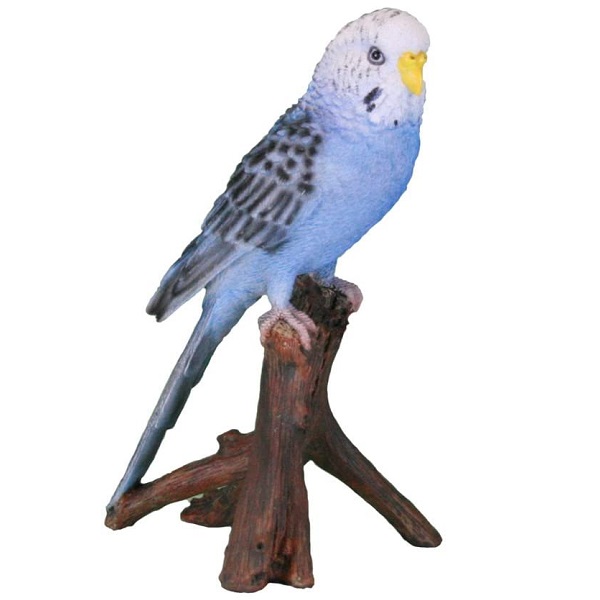 楽天市場】鳥の置物◇セキセイインコ・ブルー 大◇動物
