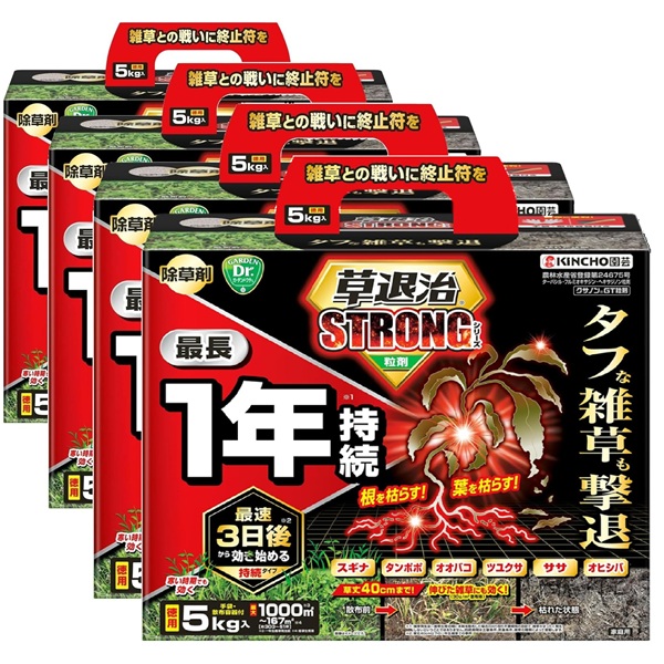 草失くする同盟罷工ロング 粒剤 5ｋｇ×４個仕掛ける KINCHO園芸
