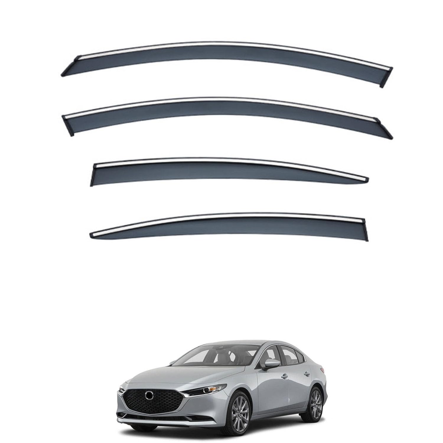 に適用 マツダ MAZDA3 セダン BP 2020+ 専用 ドアバイザー 車用レインガード 厳選アクリル製 防雨性 風切り音軽減 カスタムカーパーツ サイドバイザーセット 日よけ対策 通年使用 車外装備品 傷防止 簡単装着 視界を遮らない 結露除去 雨天走行｜NonRecord 店 8,470円
