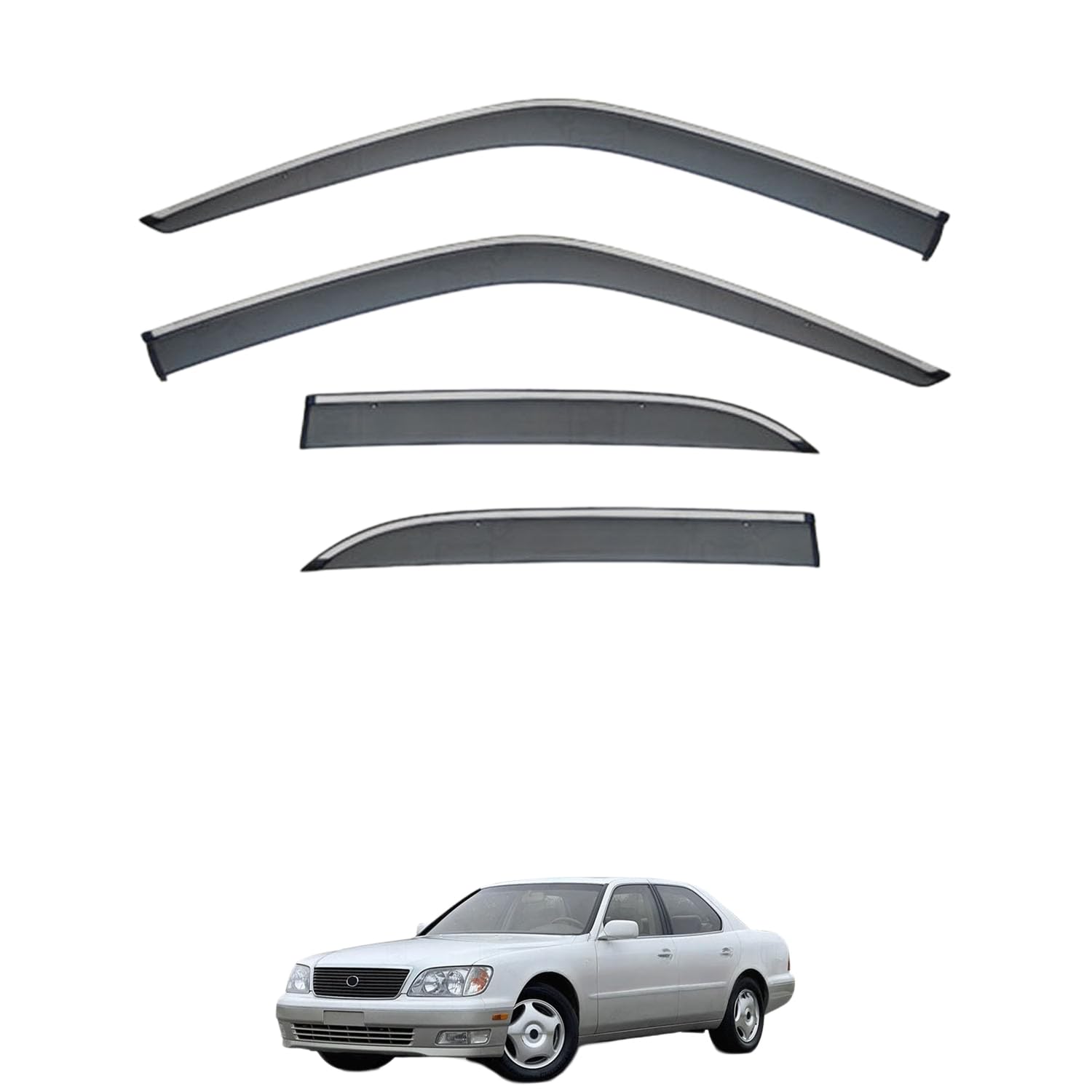 に適用 レクサス LS400 XF20 1995-2000 専用 ドアバイザー 車用レインガード 厳選アクリル製 防雨性 風切り音軽減 カスタムカーパーツ サイドバイザーセット 日よけ対策 通年使用 車外装備品 傷防止 簡単装着 視界を遮らない 結露除去 雨天走行｜NonRecord 店