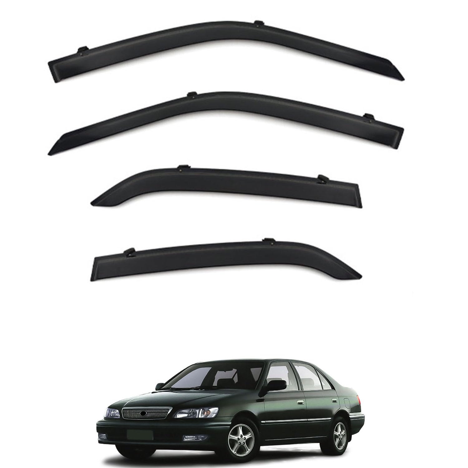 に適用 トヨタ コロナプレミオ T210 1996-2001 専用 ドアバイザー 車用レインガード 厳選アクリル製 防雨性 風切り音軽減 カスタムカーパーツ サイドバイザーセット 日よけ対策 通年使用 車外装備品 傷防止 簡単装着 視界を遮らない 結露除去 雨天走行｜NonRecord 店