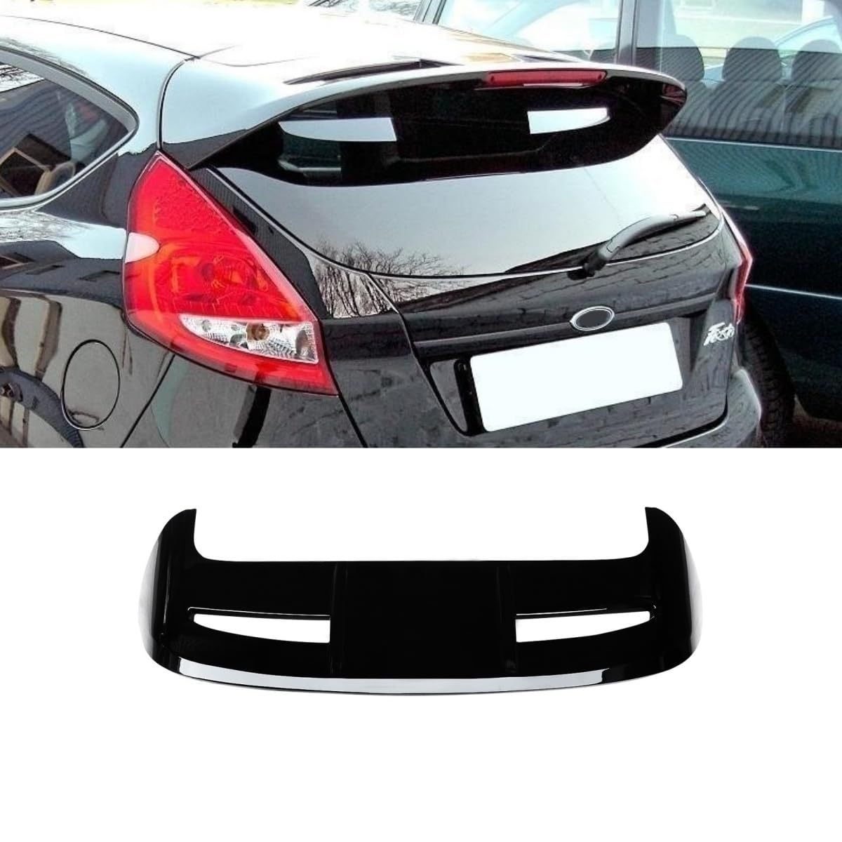 フォード フィエスタ リアスポイラー ハッチバック 2008年-2019年 ST スタイル 車種専用 リアウイング リアアンダースポイラー 艶あり黒 ABS製 塗装済み エアロパーツ ガーニッシュ アクセサリー｜NonRecord 店