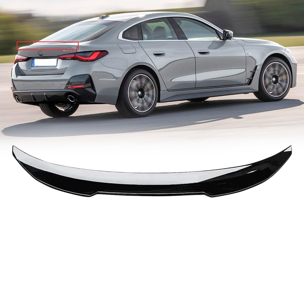 G26 リアスポイラー BMW 4シリーズ G26 グランクーペ 4ドーア i4 2021年-2025年 車種専用 リアウイング トランクスポイラー リアアンダースポイラー PSM スタイル 艶あり黒 ABS製 塗装済み エアロパーツ ガーニッシュ カーアクセサリー｜NonRecord 店