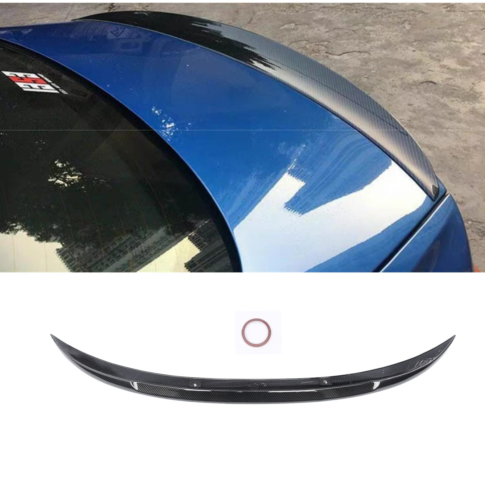 F33リアスポイラー BMW 4シリーズ オープンカー F33 428i 430i 435i 440i M4 オープンカー F83 2014年~2020年 専用設計 リアスポイラー リアウイング リップ バンパー リアアンダースポイラー ABS製 塗装済み エアロパーツ カスタム カーアクセサリー カーボン調 (MP|NonRecord 店