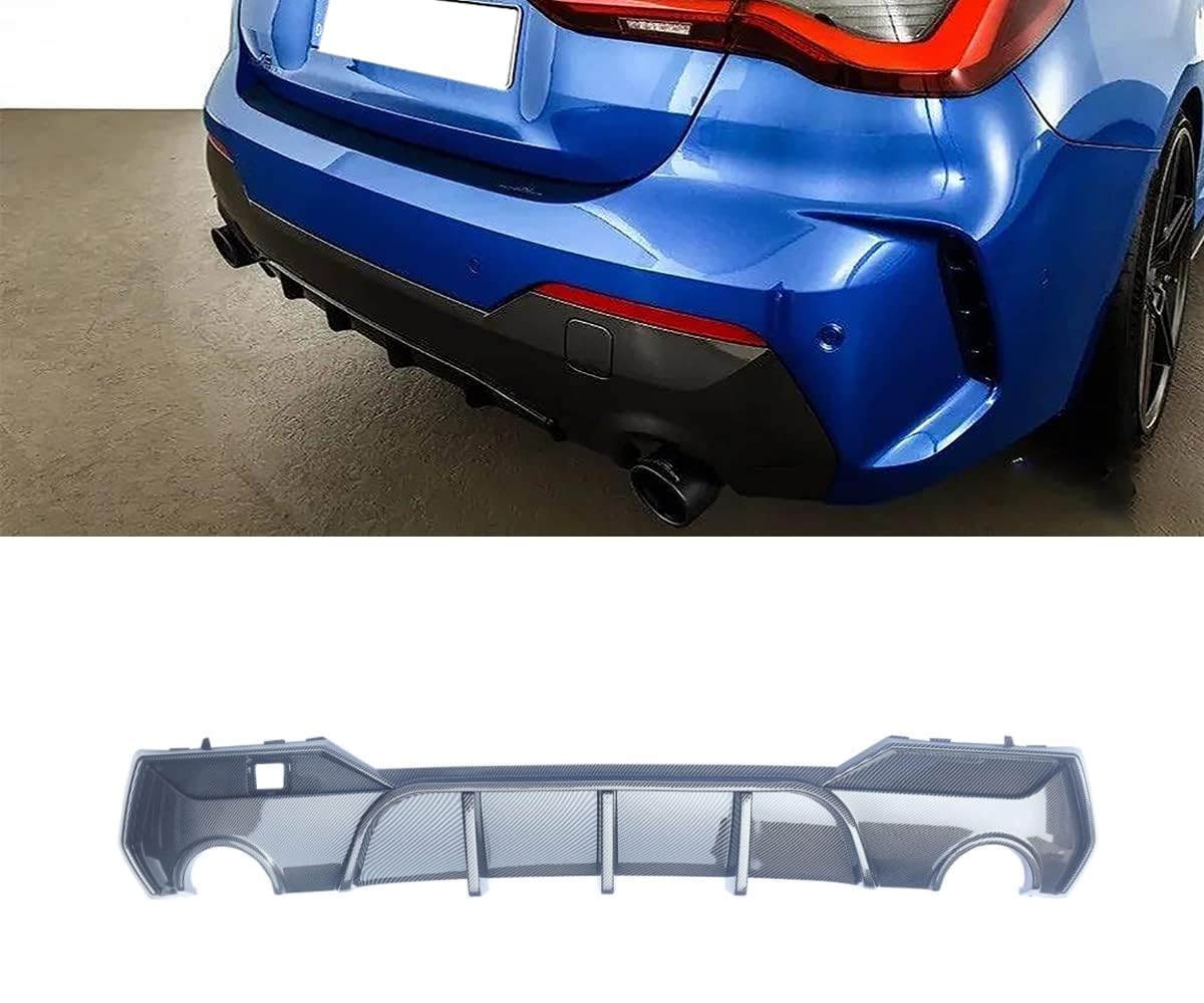 リアディフューザー 2021-2025 BMW 4シリーズ G22 G23 Mスポーツ 車種専用 リアスポイラー ABS製 純正部品 テールランプ カーボン調 （ライトなし）｜NonRecord 店