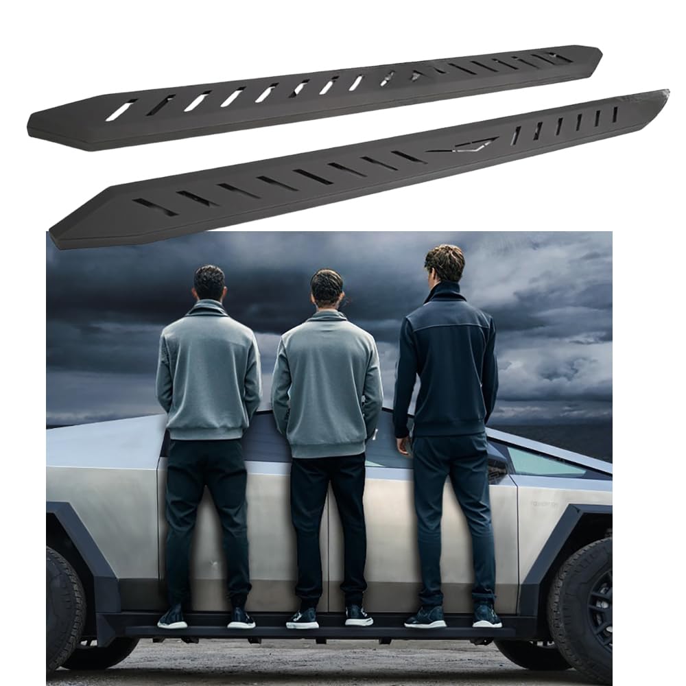 ランニングボード Teslaサイバートラック2024 2025ドア固定サイドステップペダルナーフバープラットフォームプロテクター2個|NonRecord 店