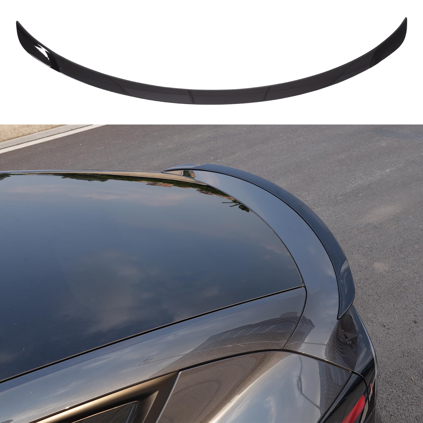 スポイラー Tesla Model Y Juniper 2025 2026 新発売シリーズアクセサリー、パフォーマンスリアスポイラー リアスポイラー ウィングリップ ABS リアスポイラー ウィングテール リアトランクリップ (シャイニーブラック)|NonRecord 店