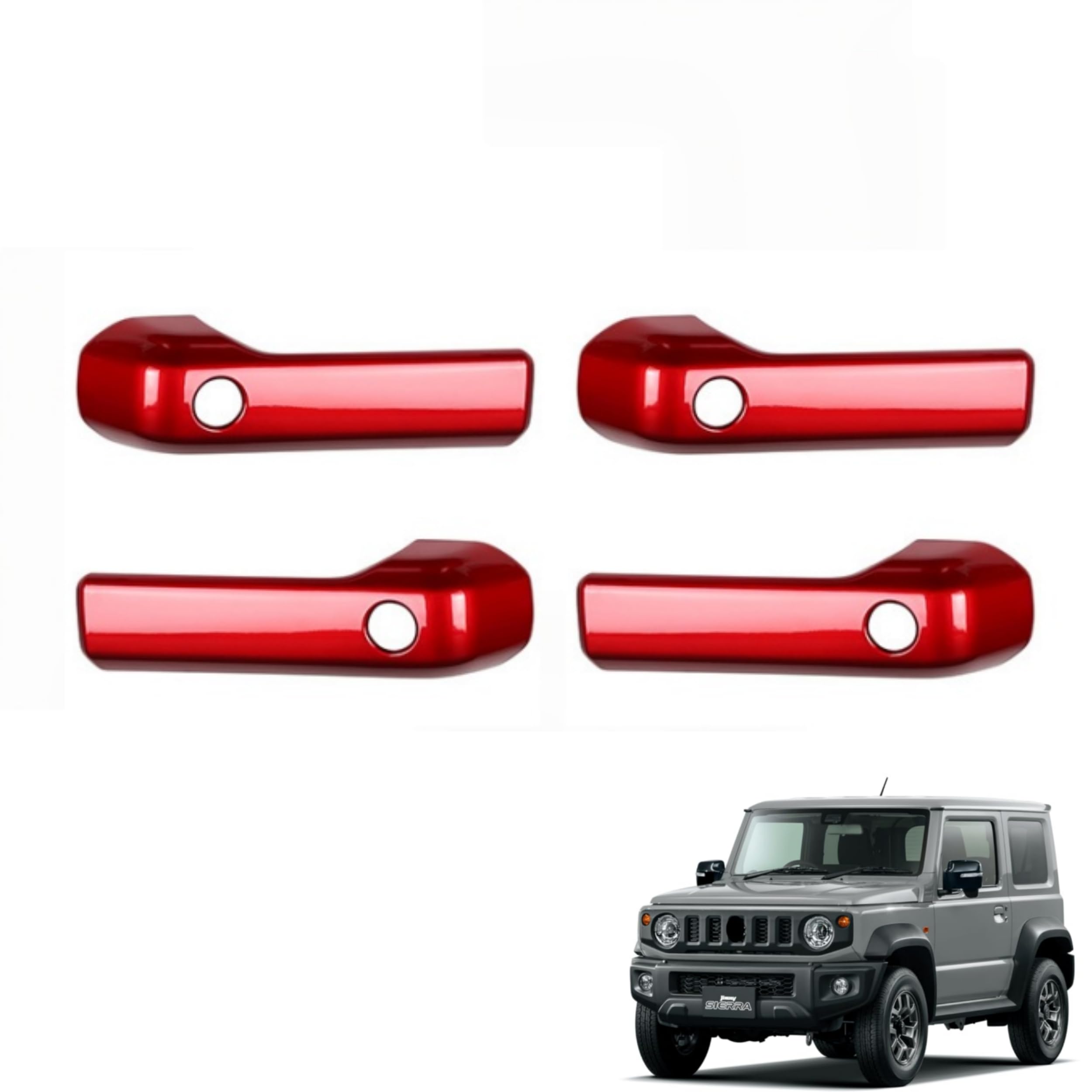 ジムニーに対応 JB64W シエラ JB74W 2019年-/ ジムニーに対応ノマド JC74W 2025年4月～ 対応品 スズキ専用 保護 上質 キズ防止 カスタム 装飾パーツ ABS製 取り付け簡単 内装ドレスアップ インナーフレーム ドアハンドル ドアグリップカバー ドアグリップパネ