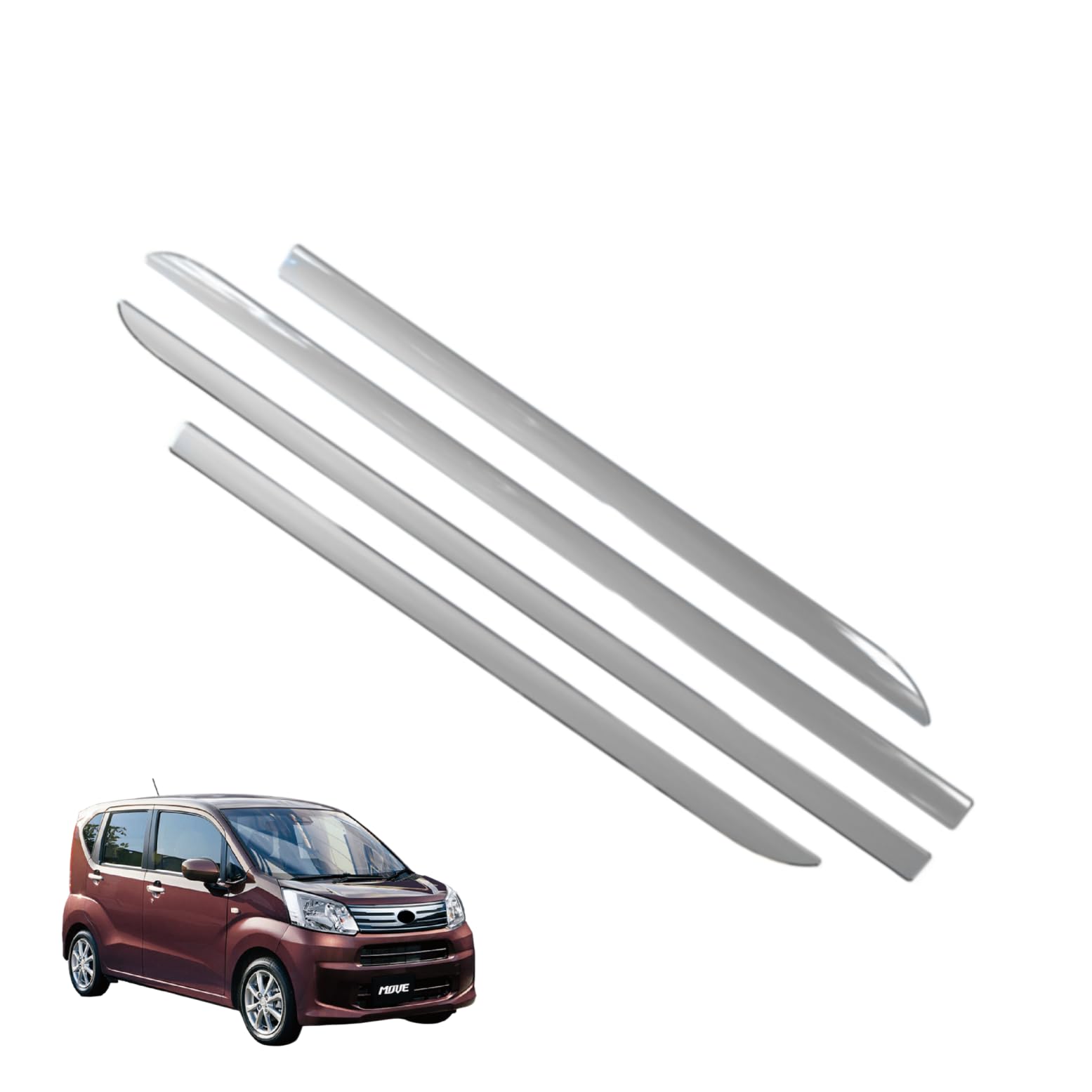 ムーヴ に対応 LA850S LA860S G RS 2025年6月～For MOVE 対応品 保護 上質 キズ防止 カスタム 装飾 パーツ ABS製 4P ダイハツ専用設計パーツ 取り付け簡単 外装ドレスアップ サイドドアアンダーガーニッシュ ドア アンダー モール ドアトリム 傷防止 耐摩耗性
