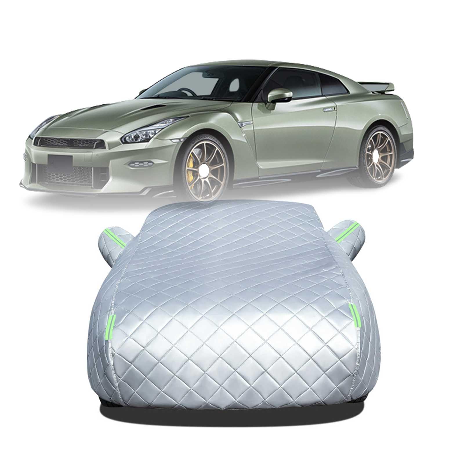 【2025年冬 新開発型】ボディカバー に適用 ニッサン GT-R R35 車 カバー 防雹カーカバー カスタムパーツ 車カバー 凍結防止カバー 自動車用防水カバー 日焼け防止 車のカバー 傷防止 汚れ防止 黄砂 雪対策 サイドのジッパー 蛍光反射ストリップ付き|NonRecord 店