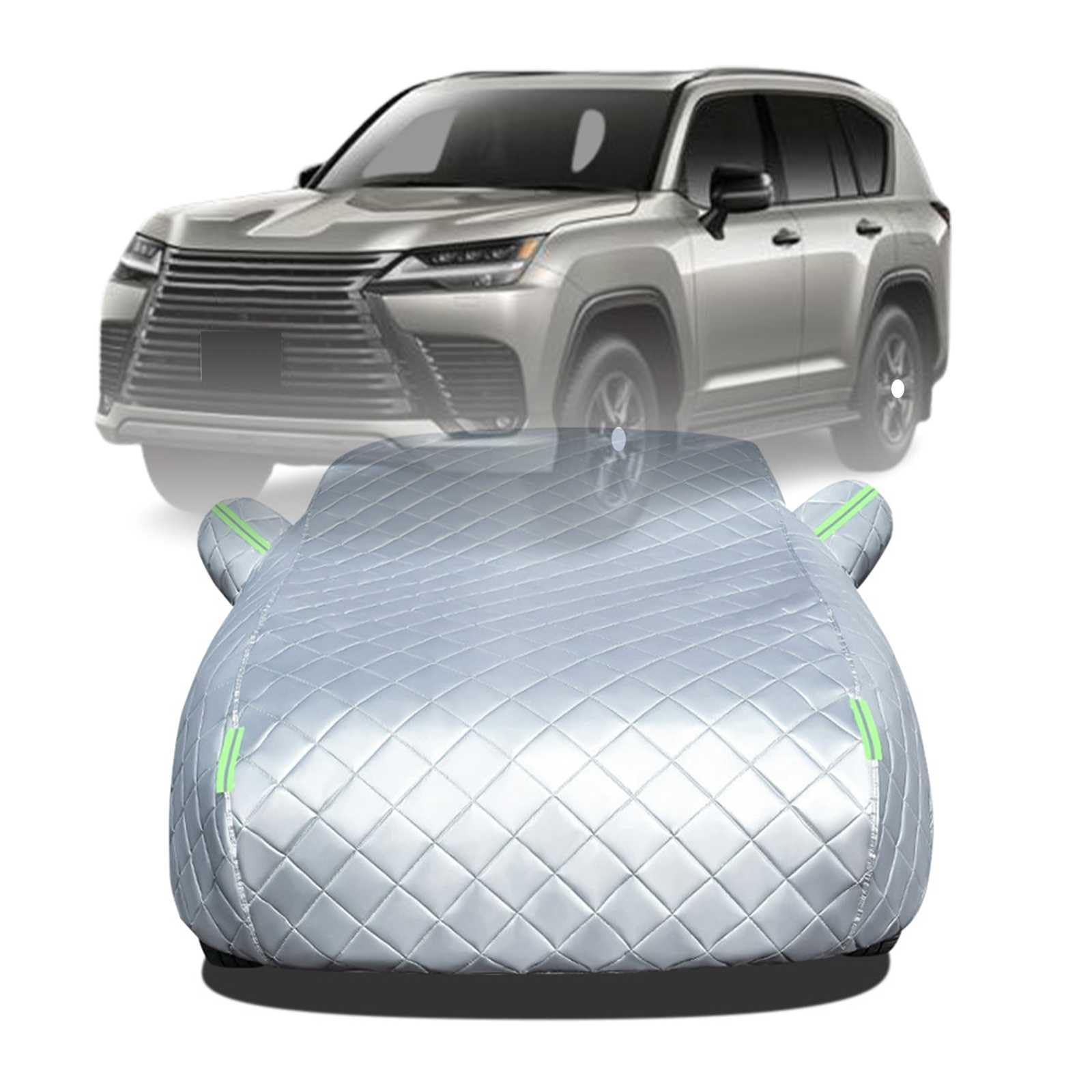 【2025年冬新開発型】ボディカバー に適用 レクサス LX VJA310W 車 カバー 防雹カーカバー カスタムパーツ 車カバー 凍結防止カバー 自動車用防水カバー 日焼け防止 車のカバー 傷防止 汚れ防止 黄砂 雪対策 サイドのジッパー 蛍光反射ストリップ付き|NonRecord 店
