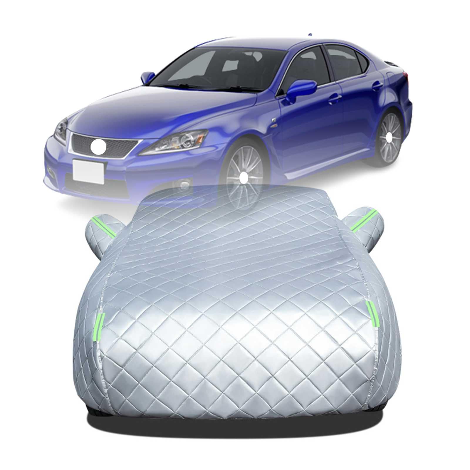 【2025年冬新開発型】ボディカバー に適用 レクサス IS F USE20 車 カバー 防雹カーカバー カスタムパーツ 車カバー 凍結防止カバー 自動車用防水カバー 日焼け防止 車のカバー 傷防止 汚れ防止 黄砂 雪対策 サイドのジッパー 蛍光反射ストリップ付き|NonRecord 店
