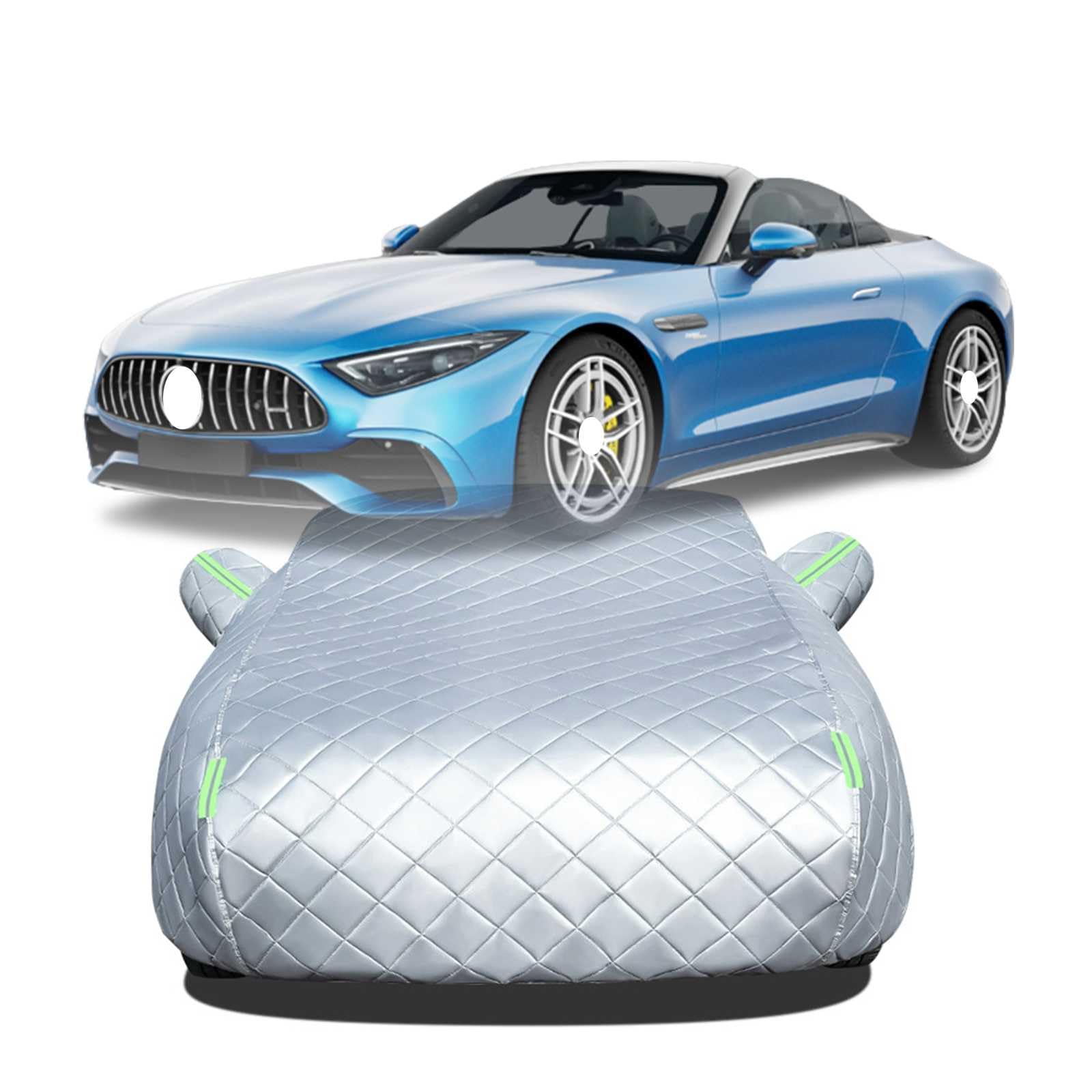 【2025年冬新開発型】ボディカバー に適用 ベンツSLクラス AMG SL R232 車 カバー 防雹カーカバー カスタムパーツ 車カバー 凍結防止カバー 自動車用防水カバー 日焼け防止 車のカバー 傷防止 汚れ防止 黄砂 雪対策 サイドのジッパー 蛍光反射ストリップ付き|NonRecord 店