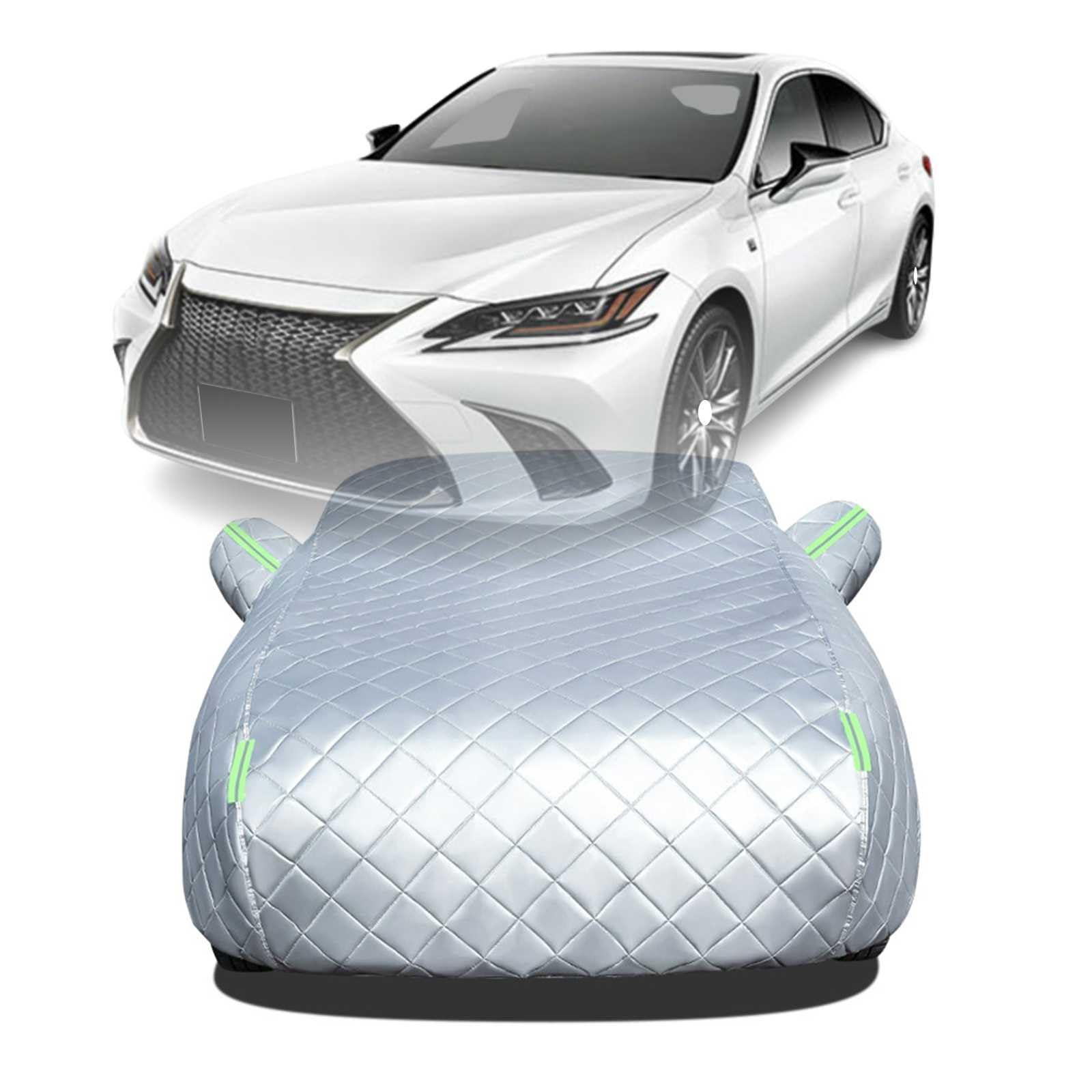 【2025年冬新開発型】ボディカバー に適用 レクサス ESハイブリッド AXZH11 AXZH10 車 カバー 防雹カーカバー カスタムパーツ 車カバー 凍結防止カバー 自動車用防水カバー 日焼け防止 車のカバー 傷防止 汚れ防止 黄砂 雪対策 サイドのジッパー 蛍光反射ストリップ付き|NonRecord 店