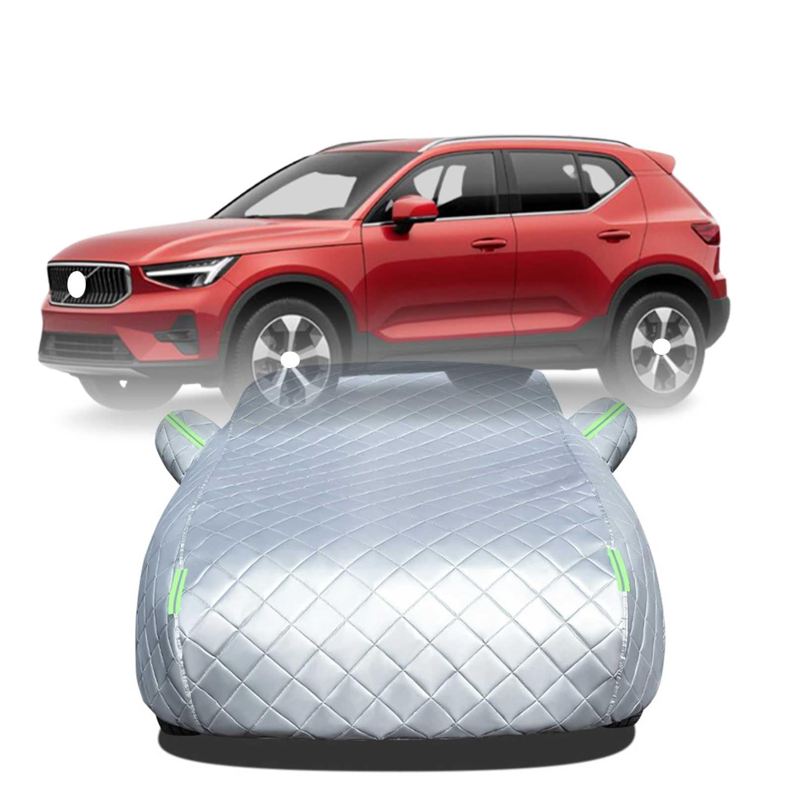 【2025年冬新開発型】ボディカバー に適用 ボルボ XC40 車 カバー 防雹カーカバー カスタムパーツ 車カバー 凍結防止カバー 自動車用防水カバー 日焼け防止 車のカバー 傷防止 汚れ防止 黄砂 雪対策 サイドのジッパー 蛍光反射ストリップ付き｜NonRecord 店
