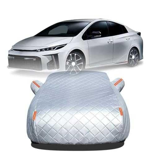 【2025年冬新開発型】ボディカバー に適用 トヨタ プリウスPHV ZVW52 車 カバー 防雹カーカバー カスタムパーツ 車カバー 凍結防止カバー 自動車用防水カバー 日焼け防止 車のカバー 傷防止 汚れ防止 黄砂 雪対策 サイドのジッパー 蛍光反射ストリップ付き|NonRecord 店