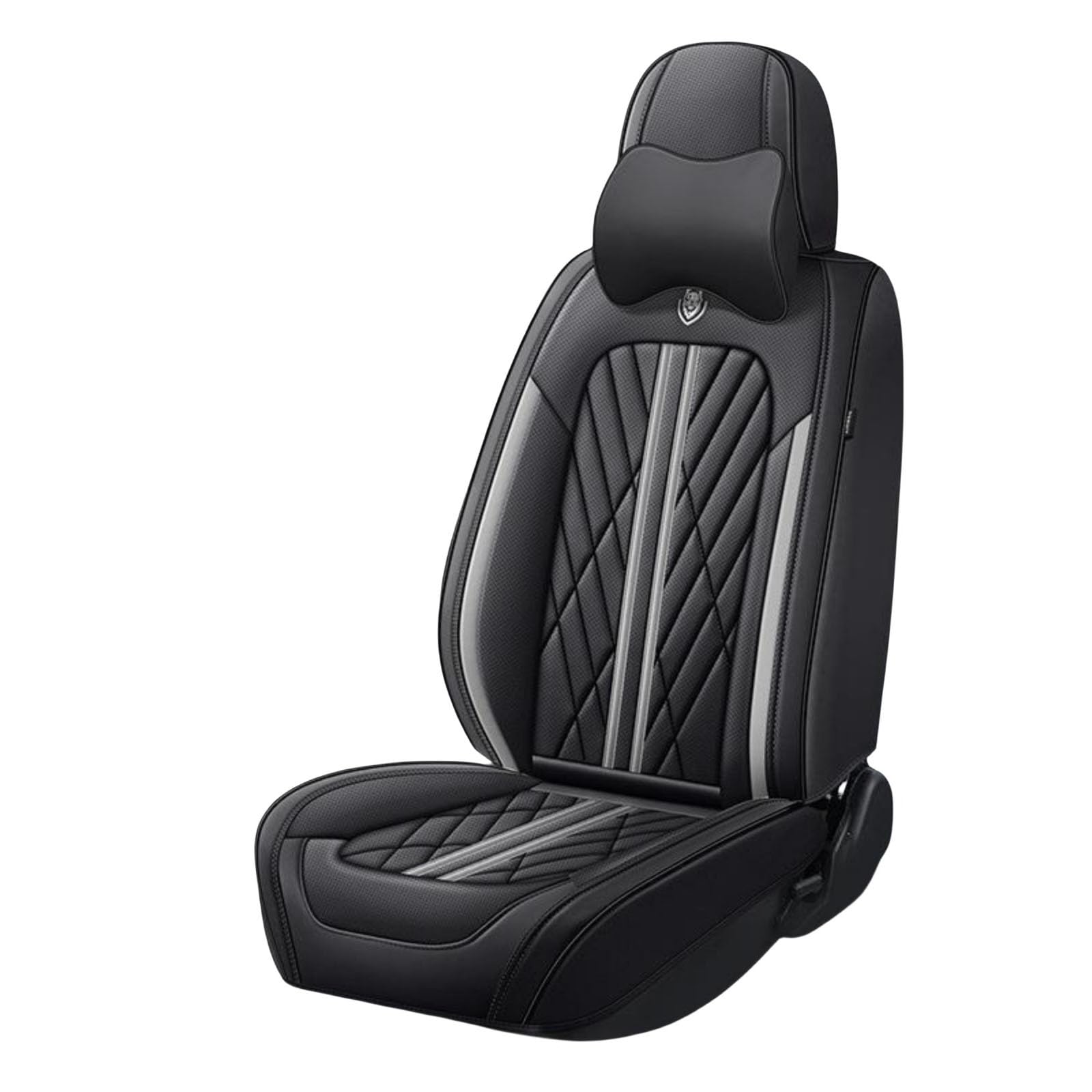 ベンツ Bクラス W247 に適用 車シートカバー ナッパレザー材質 新型5席汎用車クッション 座布団 防水 全天候型 汚れ防止 取付簡単 滑り止め 収納便利 11枚セット 軽/普通車(黒灰線)