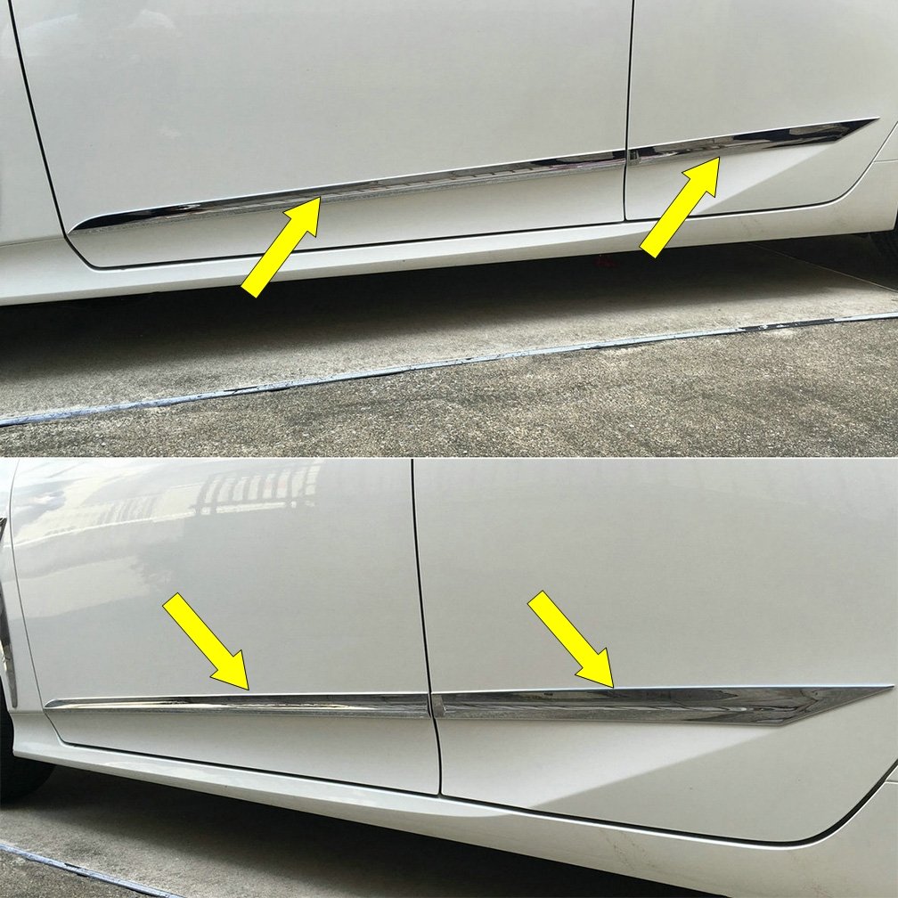 適用于トヨタ 新型 プリウス PHV (ZVW52) 専用 外装 クロームメッキ サイド ドア アンダー モール TOYOTA PRIUS PHV 52系 専用 設計