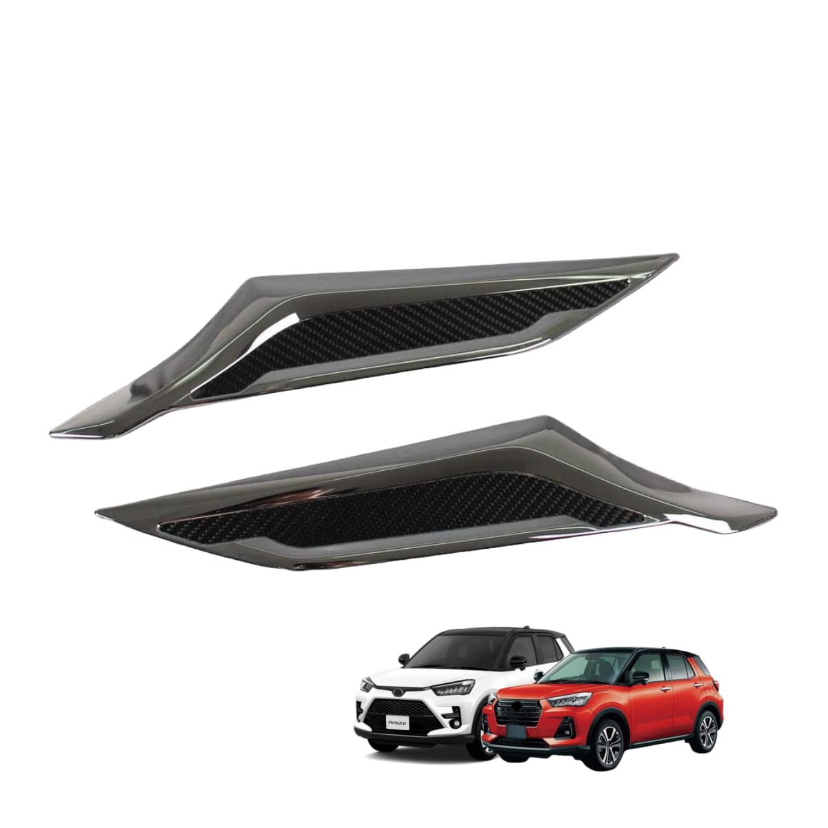 ライズ に対応 A200系 A200A/A210A A20#A/210A型 2019年11月～For RAIZE 対応品 専用 保護 上質 キズ防止 カスタム 装飾パーツ ABS製 トヨタ専用設計パーツ 外装ドレスアップ クローム フロント ヘッドライト アイライン ガーニッシュ