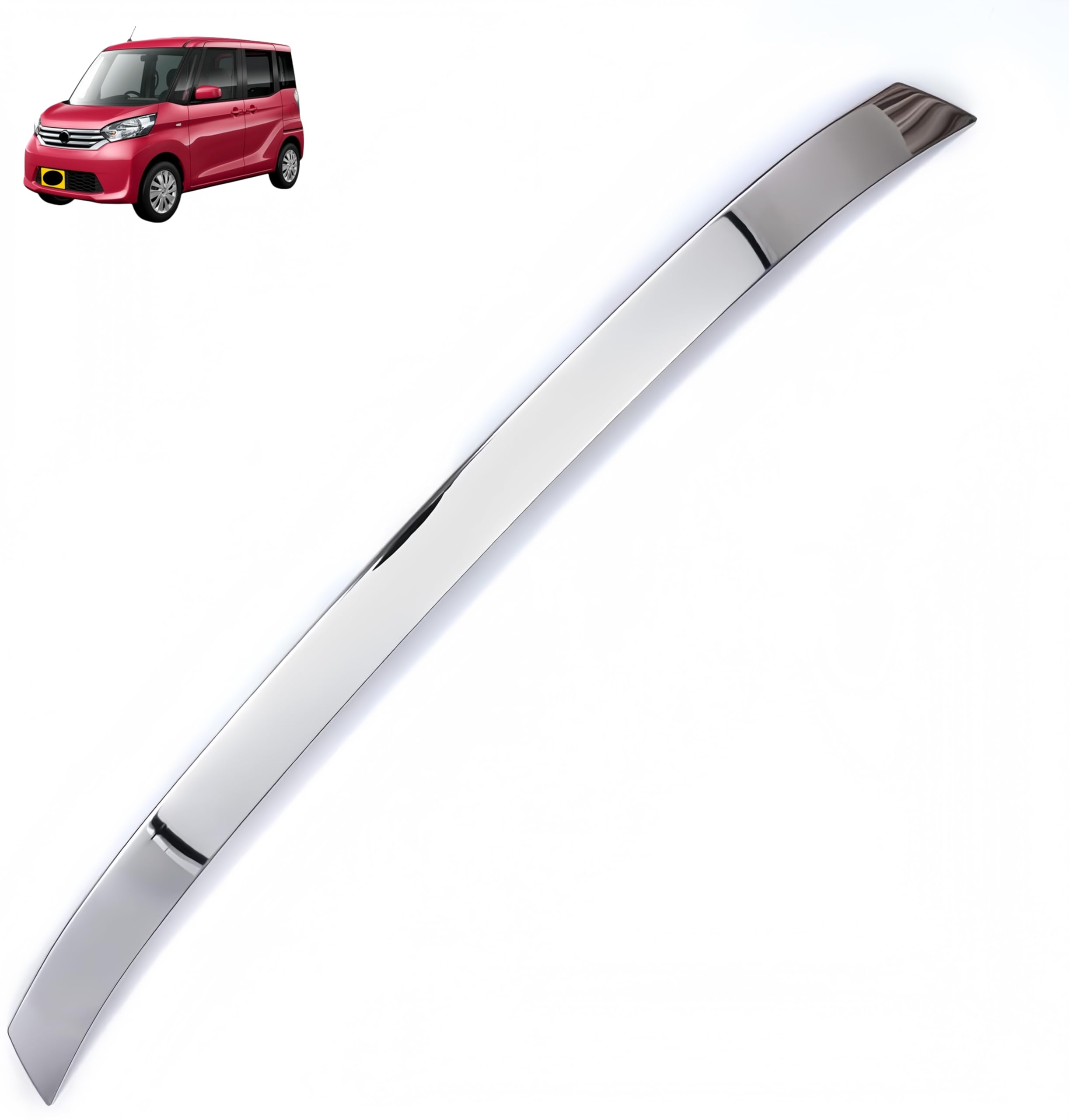 日産ルークス に対応 For ROOX 40系 B45A/B44A/B47A/B48A 2020年3月? 専用 保護 上質 キズ防止 カスタム 装飾パーツ ステンレス製 1P 専用設計パーツ 取り付け簡単 フロントグリルガード バンパーガーニッシュ 鏡面仕上げ ドレスアップアクセサリー 上側