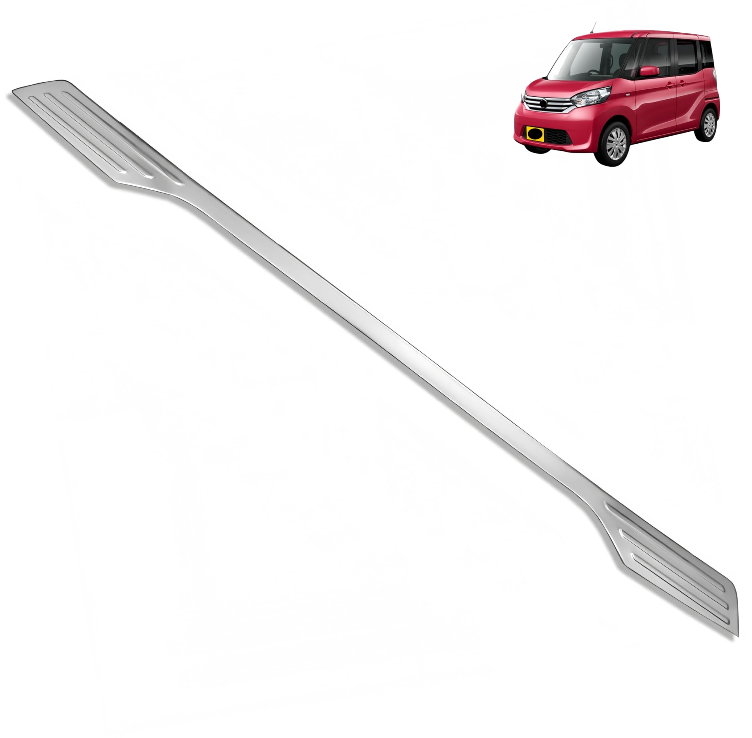 日産ルークス に対応 For ROOX 40系 B45A/B44A/B47A/B48A 2020年3月? 専用 保護 上質 キズ防止 カスタム 装飾パーツ ステンレス製 1P 専用設計パーツ 取り付け簡単 リアバンパーガーニッシュ 鏡面シルバー