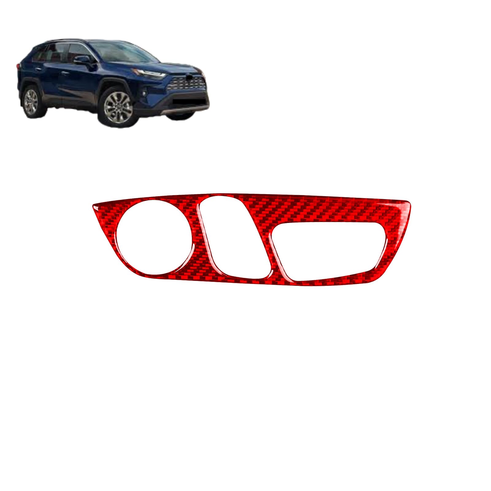 トヨタ?RAV4 5代目 に対応 For RAV4 5代目 XAA/XAH/XAP 50型 2020年~専用 保護 上質 キズ防止 カスタム 装飾パーツ ソフト?カーボンファイバー素材 専用設計パーツ 取り付け簡単専用 アクセサリーパーツ メイン走行調整ボタンパネル 車用品 安全装備 1P (レッド