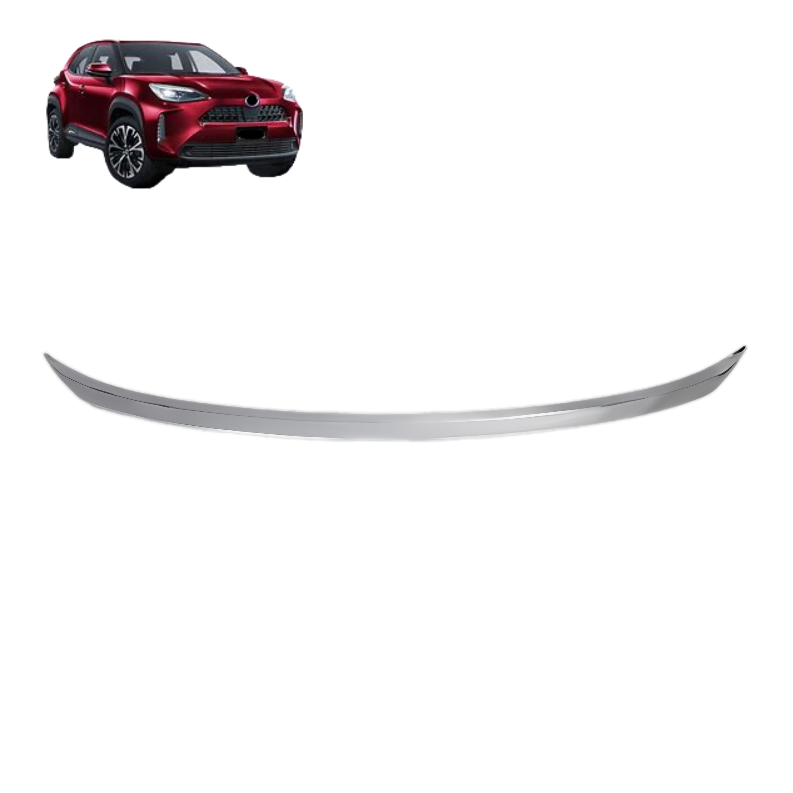 上質 キズ防止「トヨタ?ヤリスクロス に対応品 For YARIS CROSS MXPB1# / MXPJ1# 令和2年9月～」専用車種 ドレスアップ カスタム アクセサリー 高級 ステンレス製 （シルバー） 外装 装飾パーツ フロント1P/リア1P ダウン バンパー モール ガーニッシュカバー