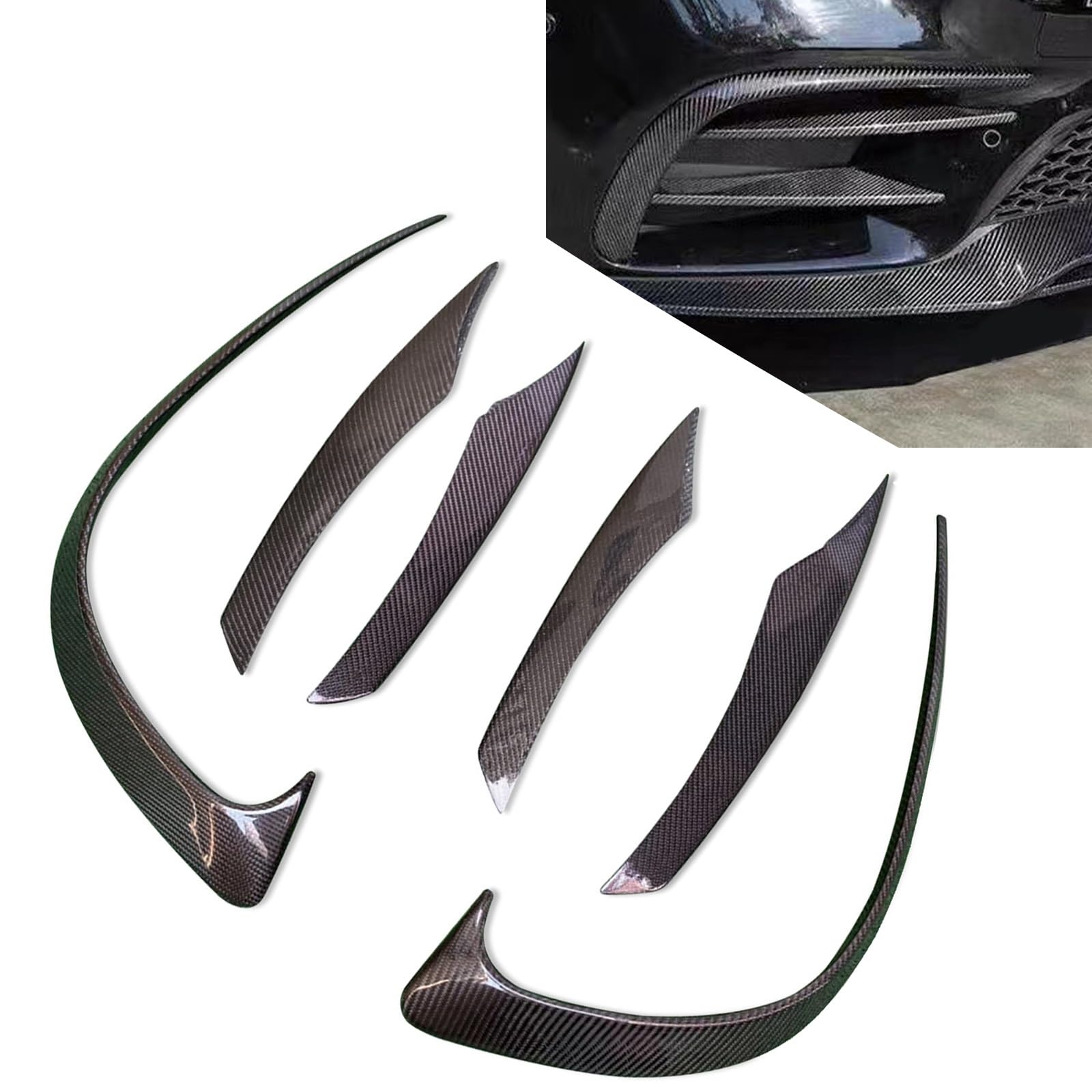 カーボンファイバー フロントバンパー フォグライト グリルカバー ベンツ CLS-クラス C257 CLS260 CLS300 CLS450 CLS53 2019-202用