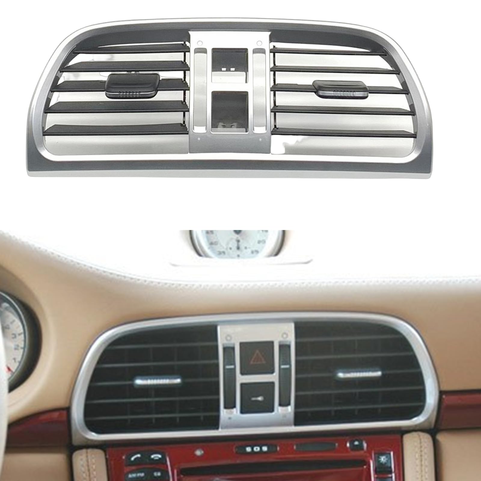 L+R センターエアベントアウトレットグリル ポルシェ GT2 GT3 997 2004-2012 シルバー用