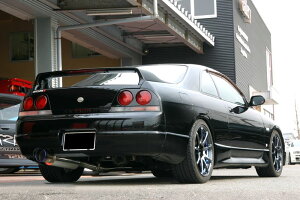 GP SPORTS EXAS EVO Tune マフラー スカイライン ECR33 2ドア 『JASMA認定 車検対応』『車高短対応』オールステンレス＆チタンスライドテールマフラー◆ジーピースポーツ エグザス エボチューンGPスポーツ
