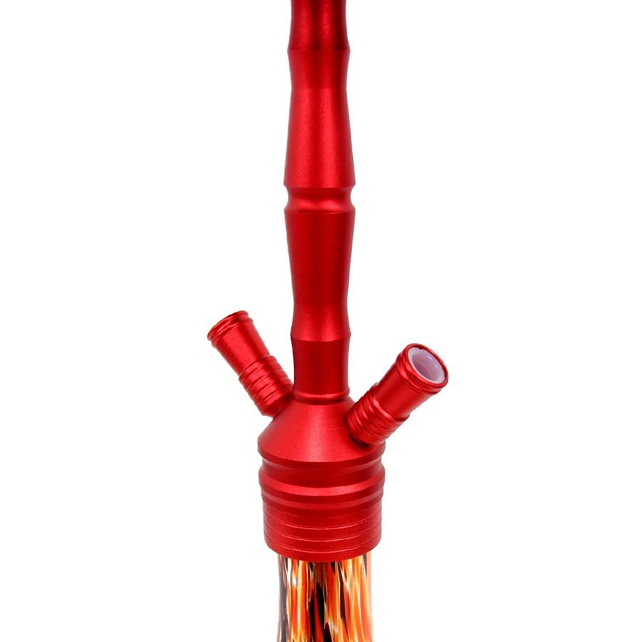 Hookah Shisha 水たばこ レッド パイプ 煙管 ダブルホースシーシャパイプ 49cm レッド シーシャ シーシャ Led付き 水タバコ シーシャ 2ホース 水タバコ 水パイプ フーカー ナルギレ Shisha Hookah 送料無料 ノップノップ店