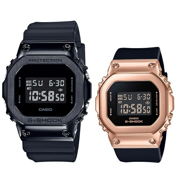 ペアウォッチ カップル 記念日 Casio G Shock Gショック ジーショック カシオ メンズ レディース 腕時計 デジタル スクエア 海外モデル メタルカバー 防止 ベージュ 樹脂バンド Andapt Com