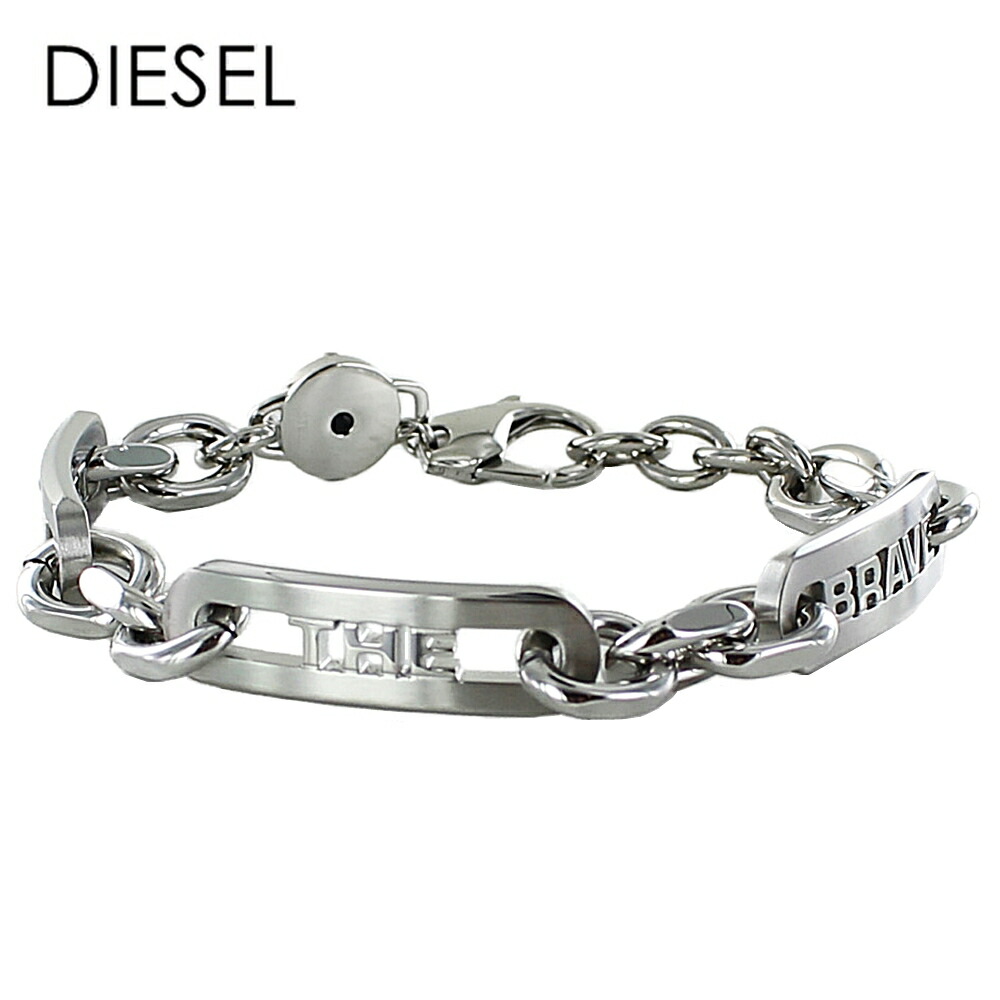 DIESEL ディーゼル メンズ シルバー ブレスレット アクセサリー
